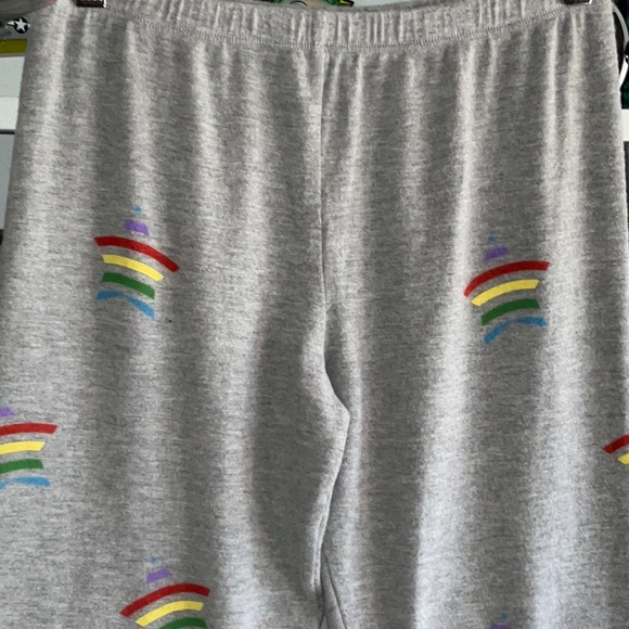 NWT Girls Lauren Moshi Grey Rainbow Stars Loungewear Sweat Pants, Size 12 - Picture 4 of 9